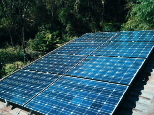 8 solar panels on roof