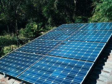 8 solar panels on roof